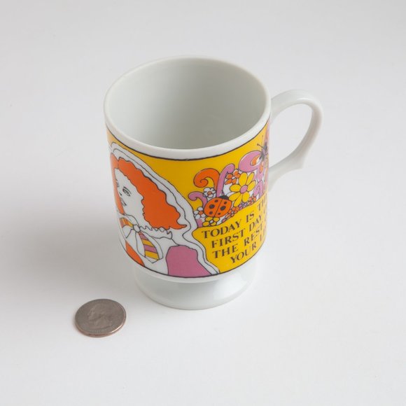 Vintage Ceramic Small Mug Cup Today is the first day of the rest of your life - Picture 15 of 16